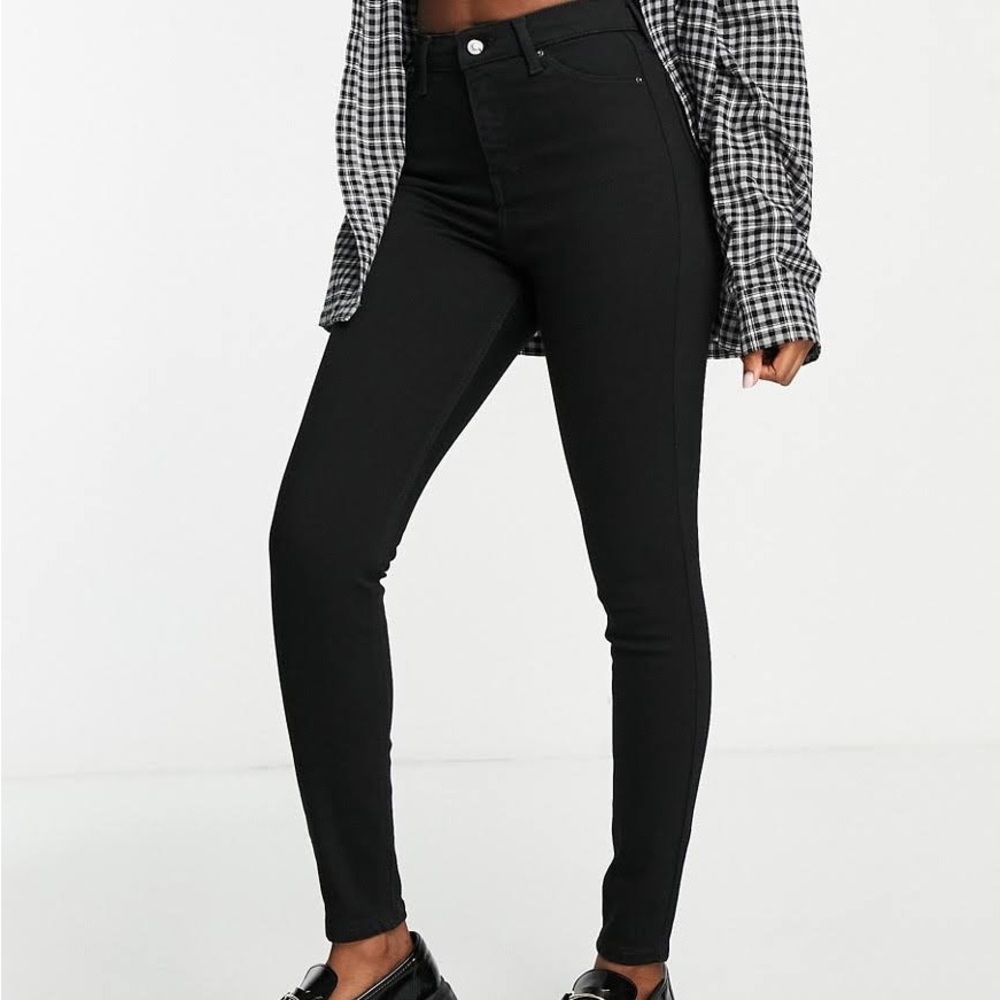 NWOT Topshop Jamie Black Ankle High Rise Skinny Jeans 25W 30L - Nordstrom